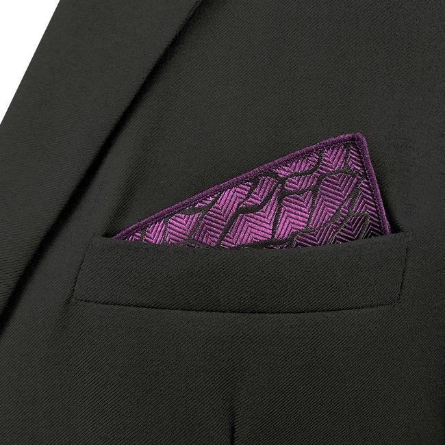 shlax & wing JH11 Purple Geometric Mens Pocket Square Wedding Fashion Handkerchief Accessories Gift Hanky Party Oferta especial de fábrica