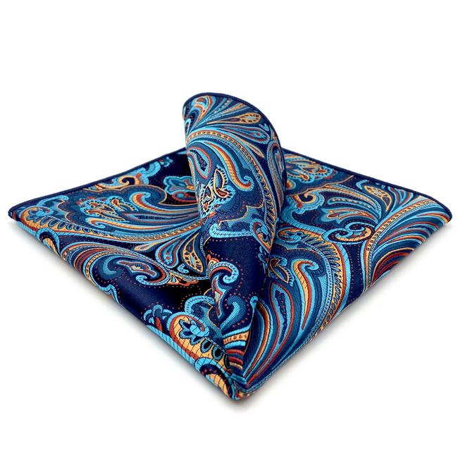 shlax & wing JH13 Multicolor Paisley Mens Pocket Square Party Fashion Hanky Wedding Gift Solo queda un día