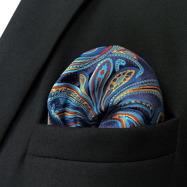 shlax & wing JH13 Multicolor Paisley Mens Pocket Square Party Fashion Hanky Wedding Gift Solo queda un día