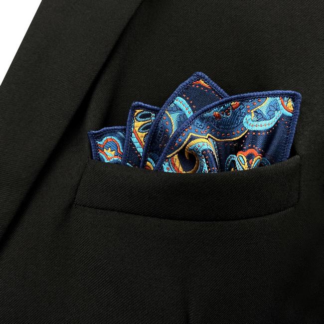 shlax & wing JH13 Multicolor Paisley Mens Pocket Square Party Fashion Hanky Wedding Gift Solo queda un día