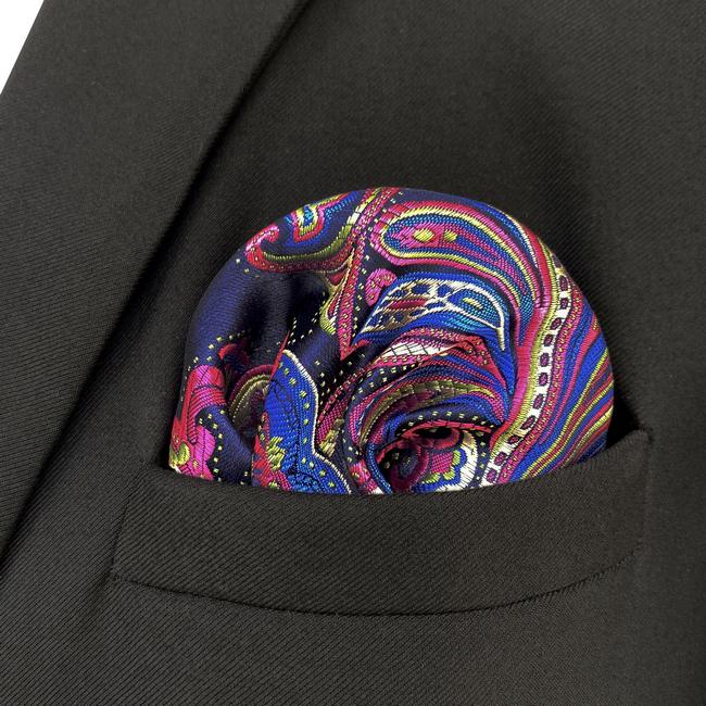 shlax & wing JH2 Multicolor Geometric Mens Pocket Square Wedding Fashion Handkerchief Party Classic Hanky Accessories Envío internacional gratuito