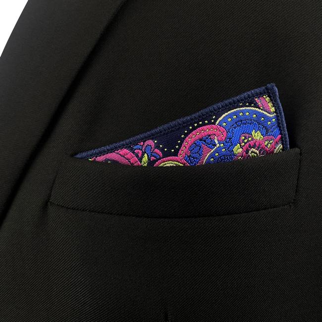 shlax & wing JH2 Multicolor Geometric Mens Pocket Square Wedding Fashion Handkerchief Party Classic Hanky Accessories Envío internacional gratuito