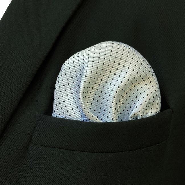 shlax & wing JH21 White Polka Dots Mens Pocket Square Classic Fashion Party Business Tienda de fábrica