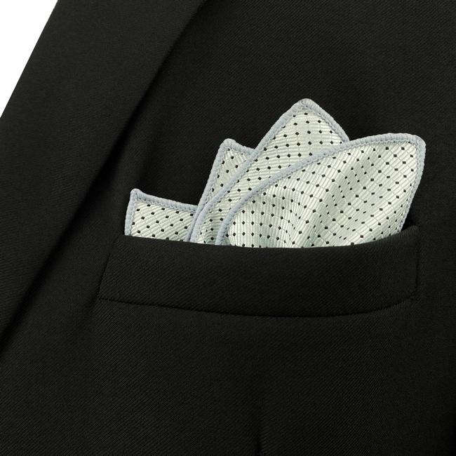 shlax & wing JH21 White Polka Dots Mens Pocket Square Classic Fashion Party Business Tienda de fábrica
