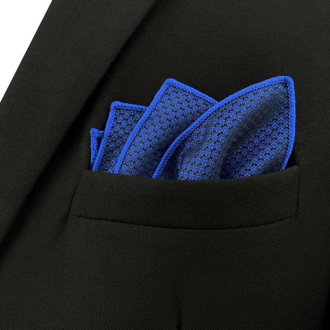 shlax & wing JH25 Blue Solid Mens Pocket Square Fashion Business Hanky Classic Party Handkerchief Groom Dress Ahorra y exporta