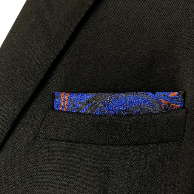 shlax & wing JH9 Blue Paisley Mens Pocket Square Wedding Fashion Handkerchief Party Business Classic Hanky Accessories Ofertas de temporada