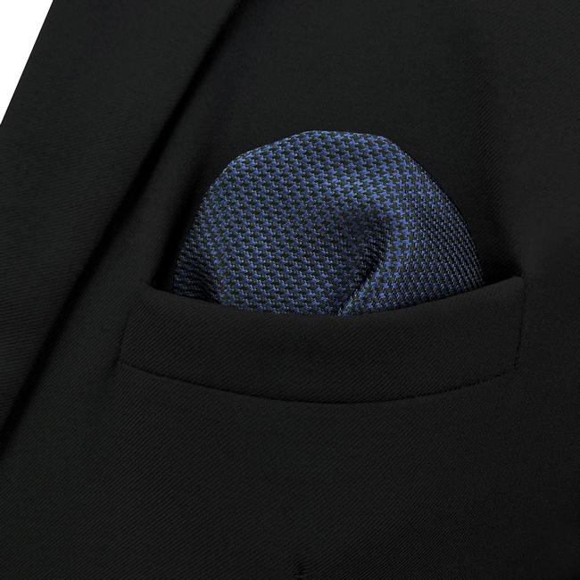 shlax & wing YH25 Navy Solid Handmade Jacquard Woven Classic Hankies Rebajas baratas