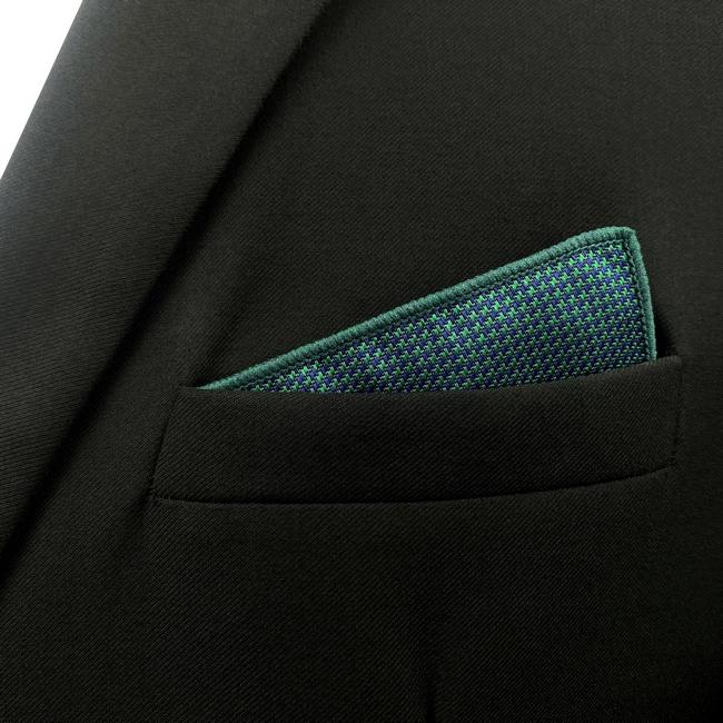 shlax & wing YH28 Turquoise Solid Silk Classic Jacquard Woven Fashion Handkerchief Los más vendidos