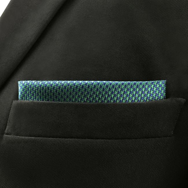shlax & wing YH28 Turquoise Solid Silk Classic Jacquard Woven Fashion Handkerchief Los más vendidos