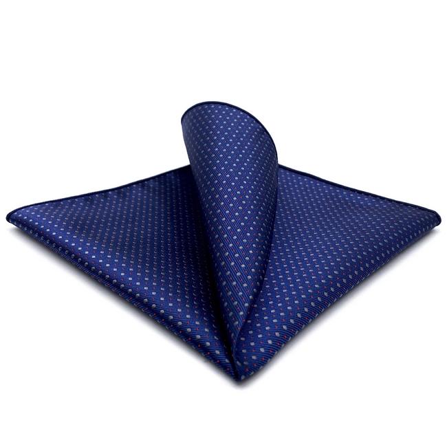 shlax & wing YH6 Royal Blue Dots Fashion Classic Handkerchief Silk Dress Hanky Mens Pocket Square Descuento