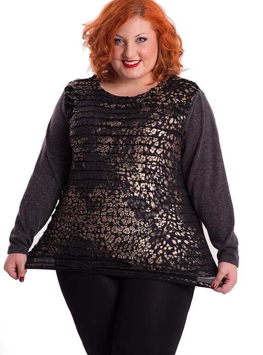 susana escribano Jersey de lanilla con delantero a capas 2025