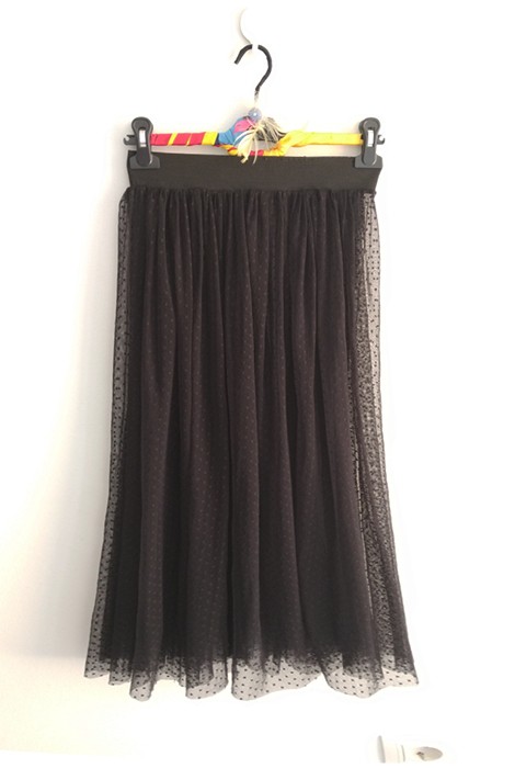 susana escribano Patron falda midi evase + tejido tul plumeti Oferta especial