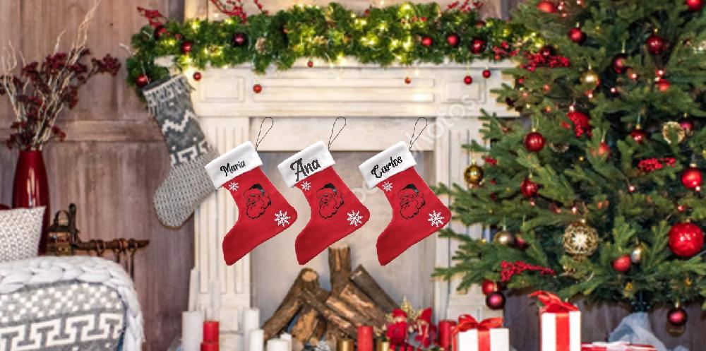 susana escribano Calcetin Papa Noel con nombre Precio de fábrica