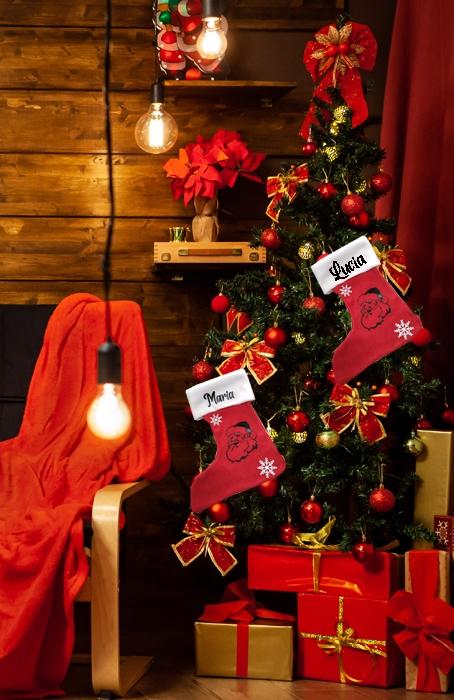 susana escribano Calcetin Papa Noel con nombre Precio de fábrica