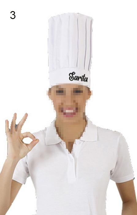 susana escribano Gorro alto de Chef personalizado. Con delantal. Envio GRATIS Promoción trimestral
