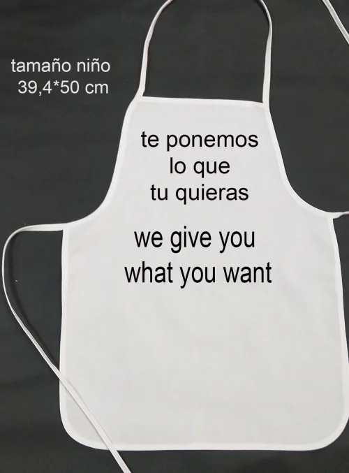 susana escribano Delantal Infantil Personalizado para Cocina – Con Nombre o Texto a tu Elección Descuentos del mes