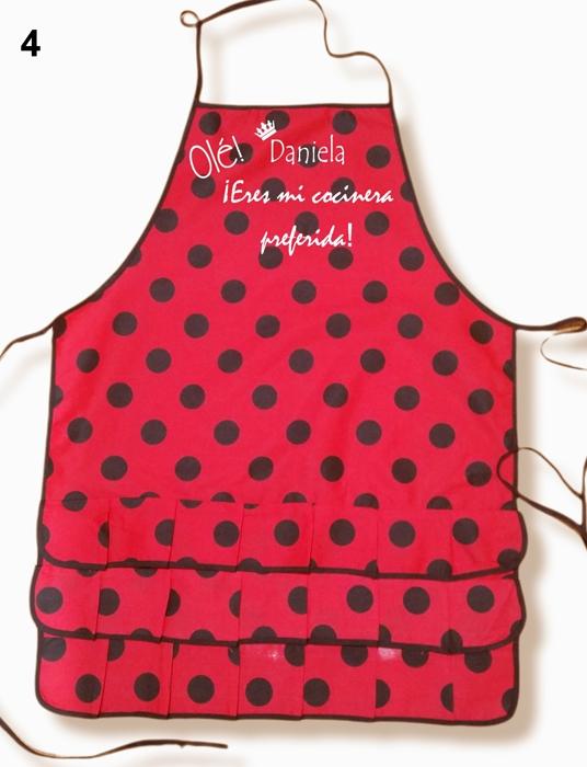 susana escribano Delantal flamenco mujer de lunares. Regalo personalizado Ofertas de temporada