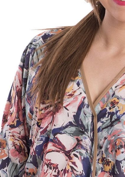susana escribano Blusa cruzada con vivo. De colores Descuento