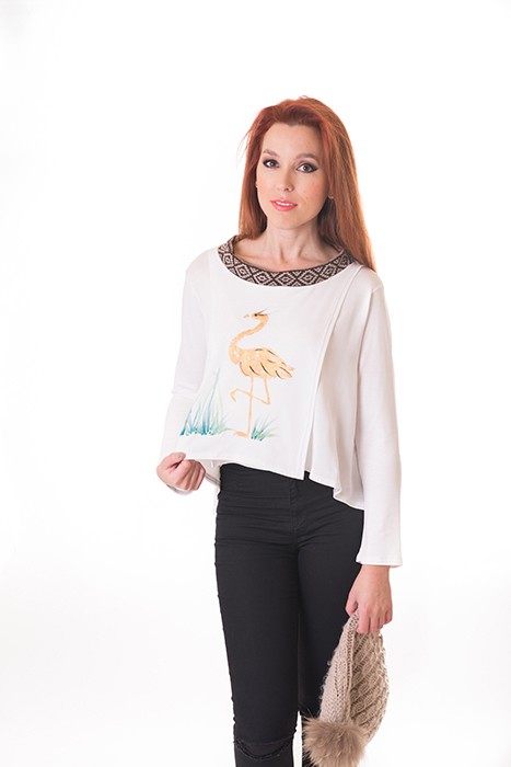 susana escribano Blusa flamenco. De manga larga Mejor oferta