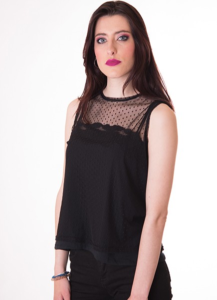 susana escribano Blusa plumeti en color negro Último día