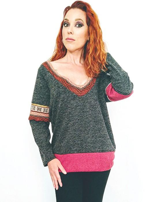 susana escribano Jersey de punto cuello pico Limitado a 3 días