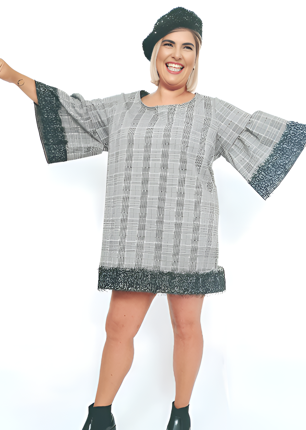 susana escribano Vestido camisero cuadros mujer Outlet