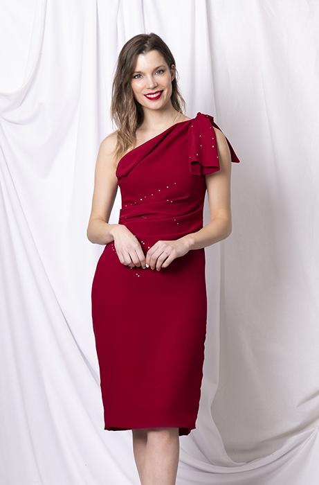 susana escribano Vestido corte asimetrico Rebajas baratas
