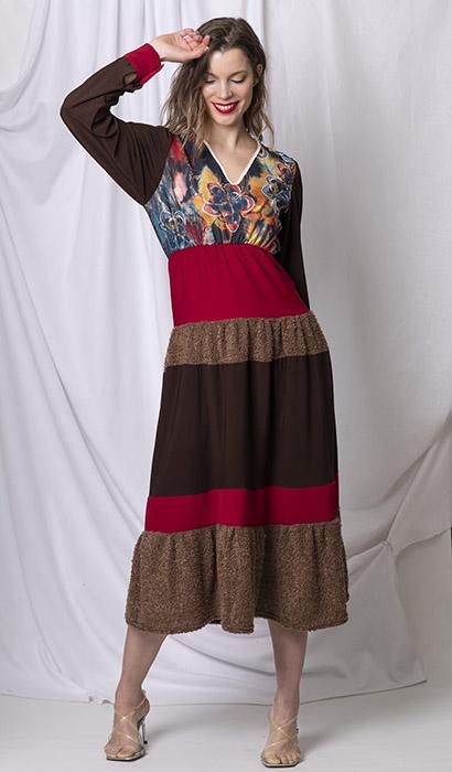 susana escribano Invierno vestido manga larga invitada boda Rebajas online