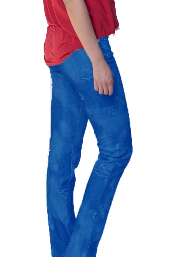 susana escribano Pantalon turquesa. Pantalones elasticos Grandes descuentos