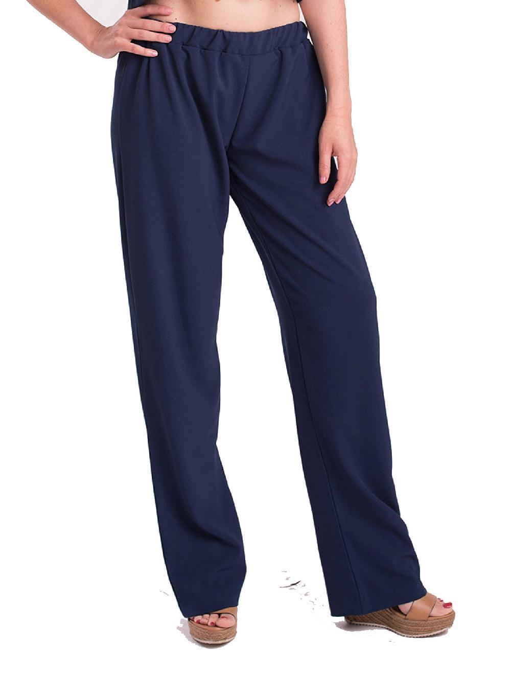 susana escribano Pantalon con goma en color navy Liquidación