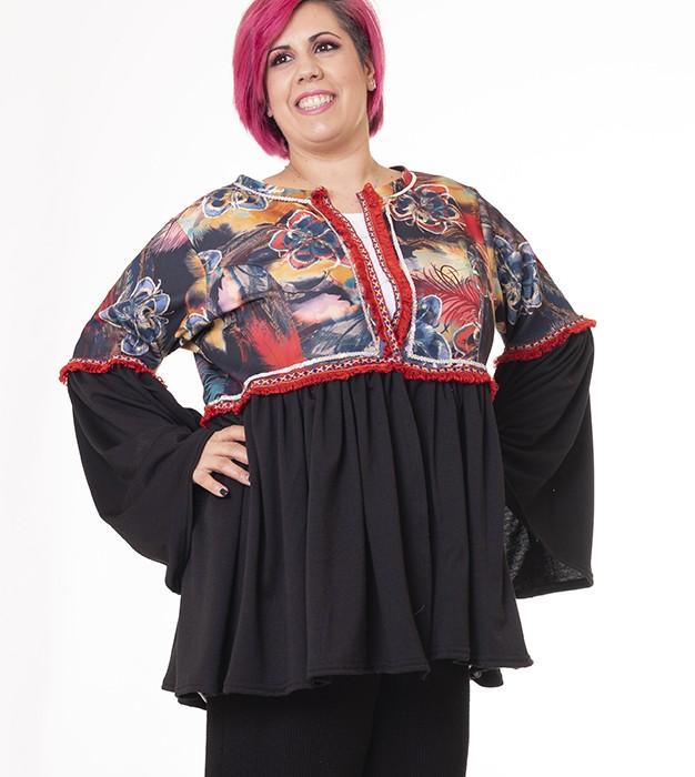 susana escribano Chaqueta con rizo en el bajo Envío internacional gratuito