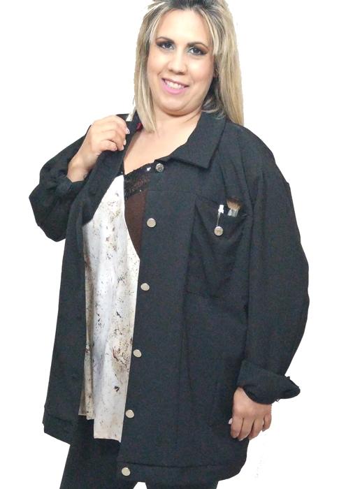 susana escribano Cazadora vaquera negra mujer. Rebajas Rebajas de fábrica