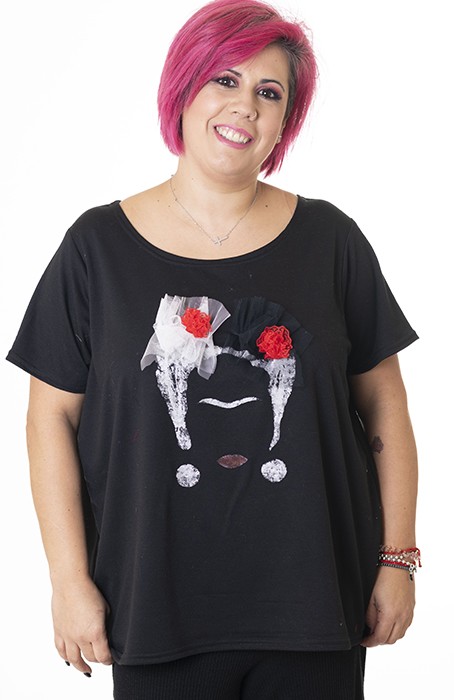 susana escribano Camiseta talla grande frida kahlo Rebajas top