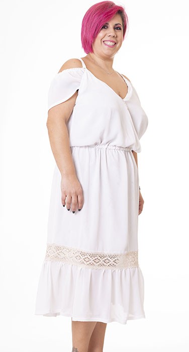 susana escribano Vestido blanco bambula. Reversible Envío gratis