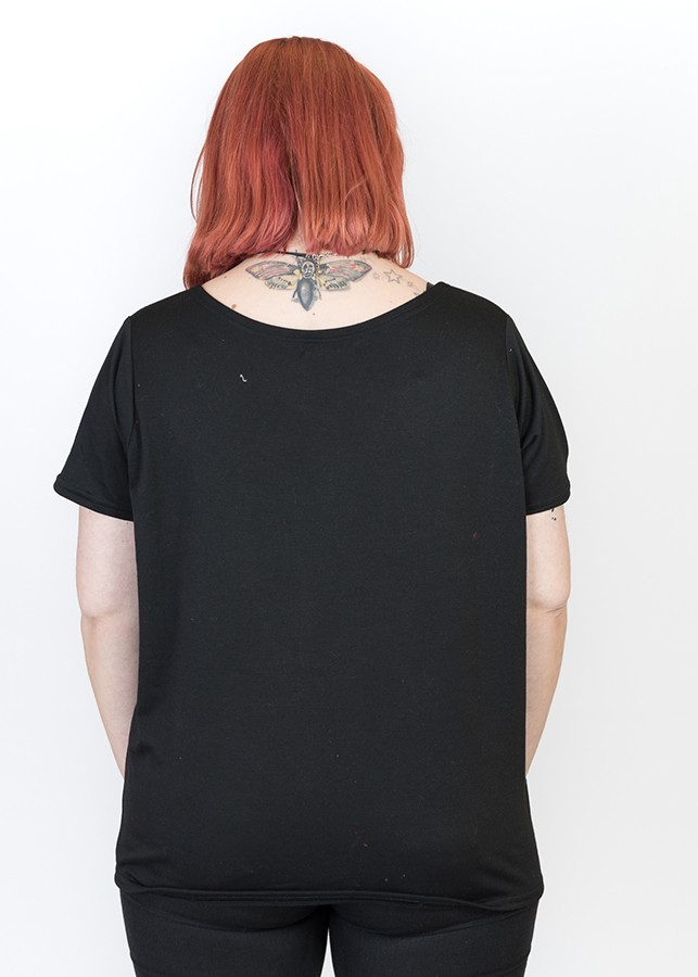 susana escribano Camiseta basica negra. Talla grande Último día