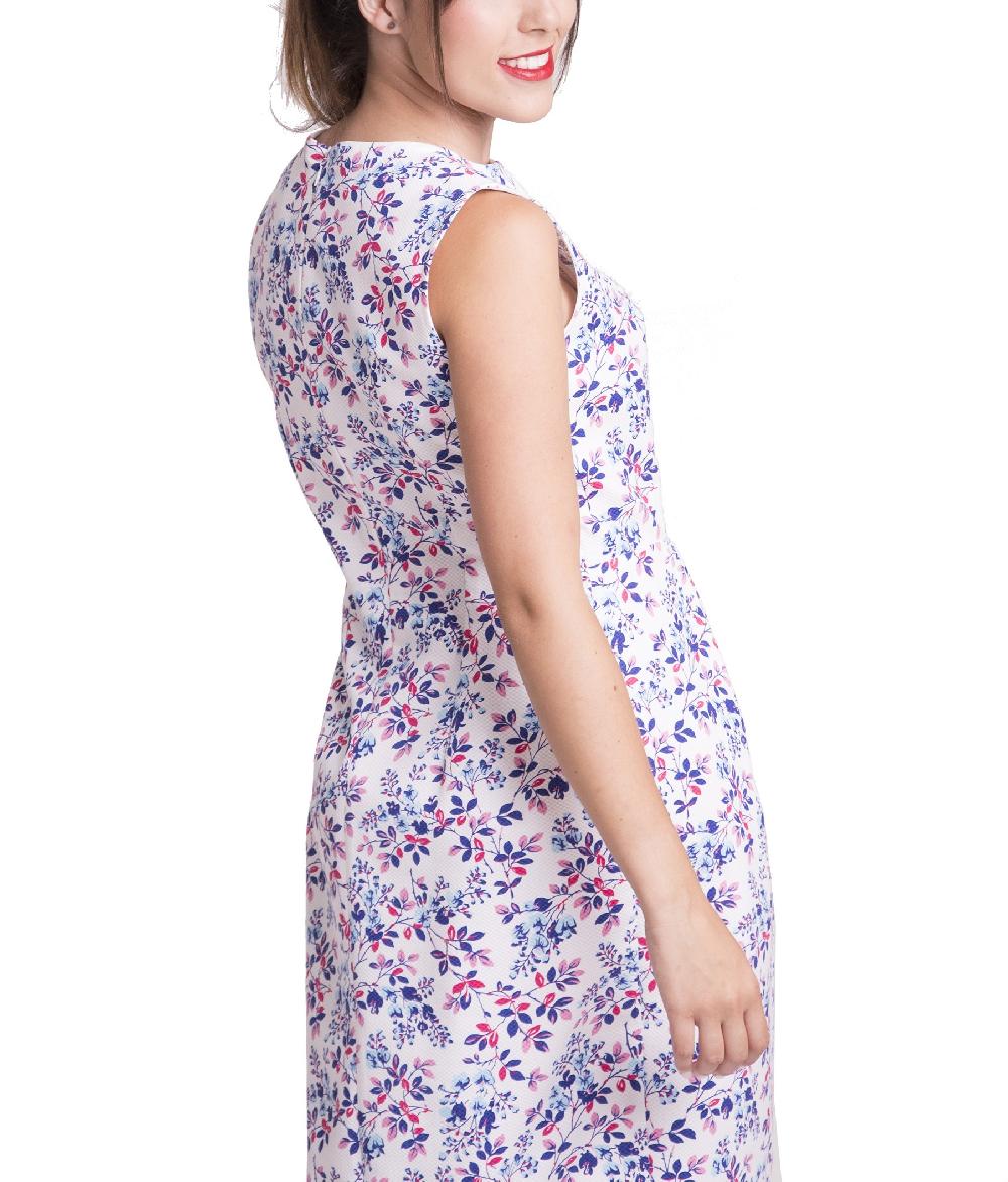 susana escribano Vestido de pique con florecillas Outlet