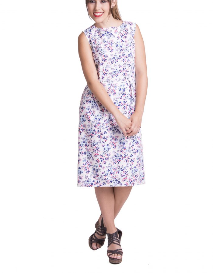 susana escribano Vestido de pique con florecillas Outlet