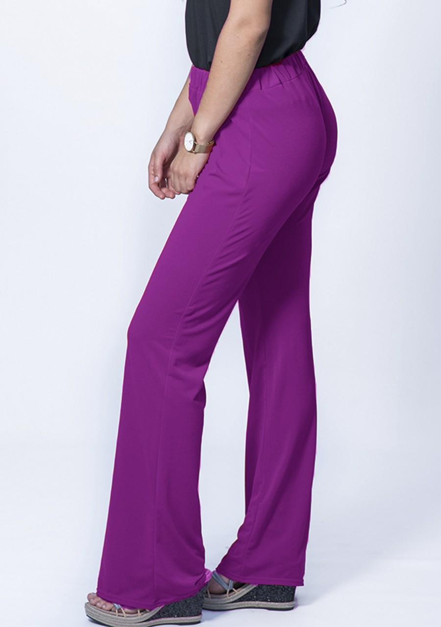 susana escribano Pantalon talla grande color fucsia Ventas relámpago