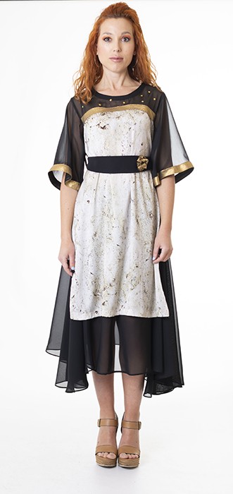 susana escribano Vestido para evento adorno dorado Envío gratis