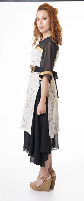 susana escribano Vestido para evento adorno dorado Envío gratis