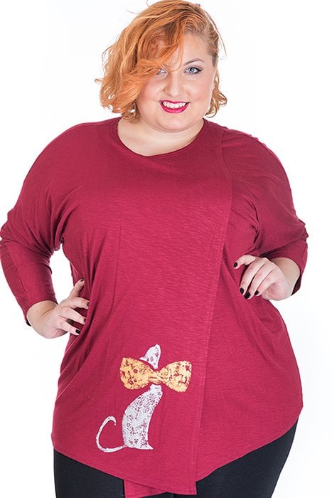 susana escribano Camiseta asimetrica en manga larga Liquidación