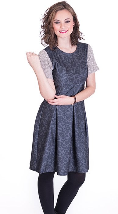 susana escribano Vestido falda con pliegues Tienda de fábrica