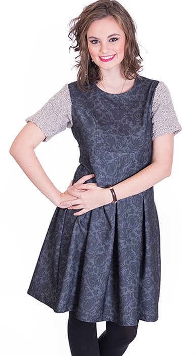 susana escribano Vestido falda con pliegues Tienda de fábrica