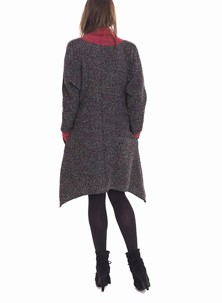 susana escribano Vestido de punto pelusa. Cuello chimenea En oferta