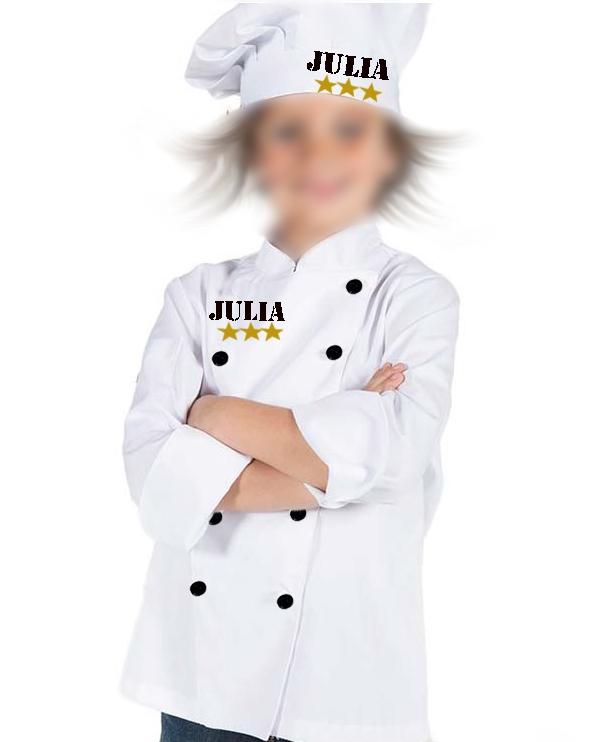 susana escribano Chaquetilla y gorro cocinero niño Liquidación