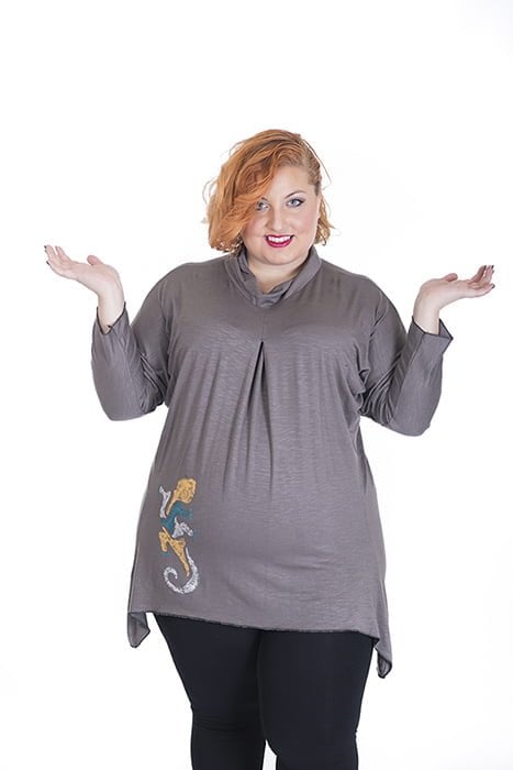 susana escribano Camiseta con tonos metal con dibujo Descuentos del mes