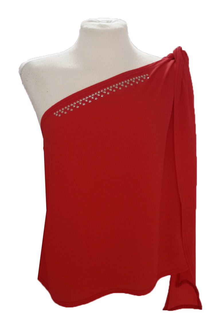 susana escribano Blusa naranja con lazada. Crep verano Oferta exclusiva