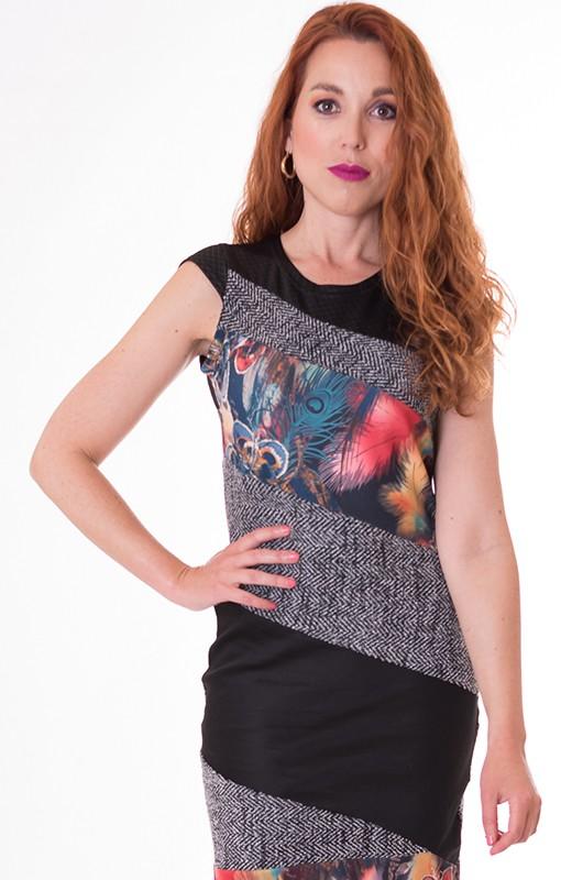 susana escribano Vestido ajustado a trozos Precio ultrabajo