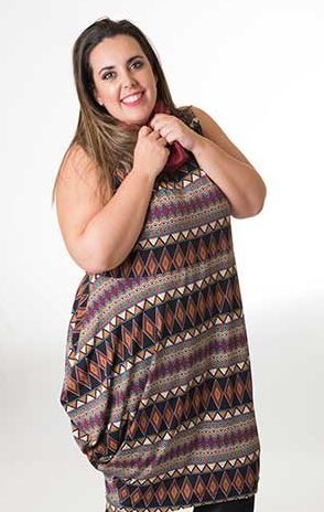 susana escribano Vestido chic. Estampado geometrico de rombos En línea