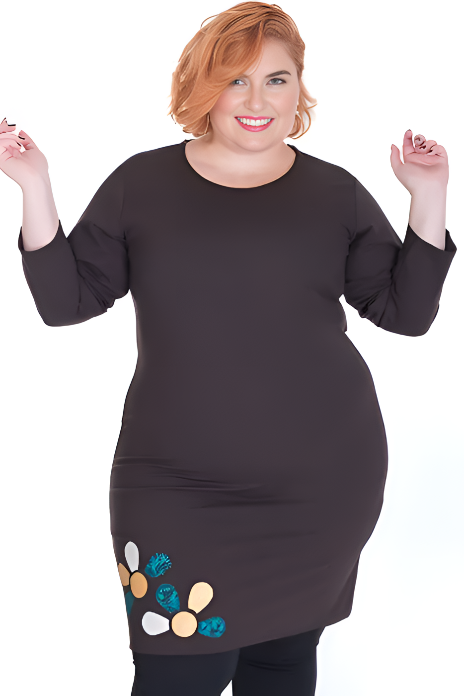 susana escribano Vestido con flor tejido en spandex Rebajas